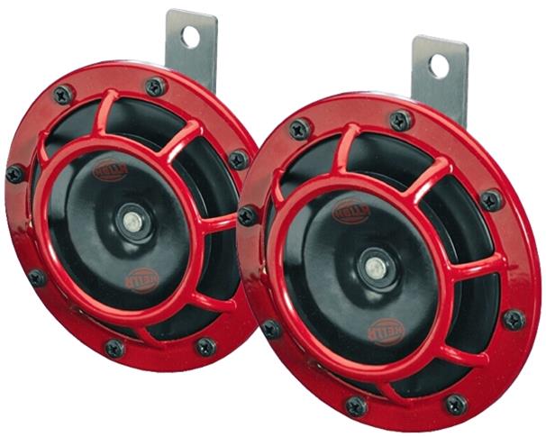 Hella Supertone Horn Kit Pair, Red 300/500HZ - 003399801