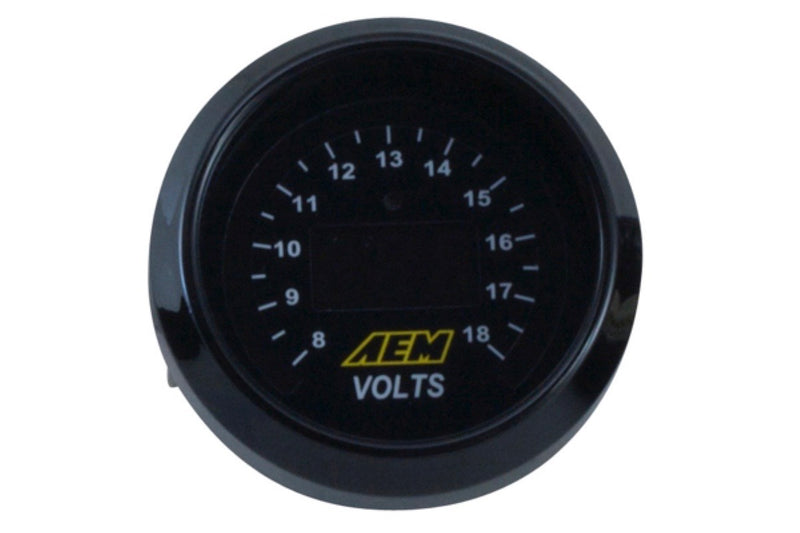 AEM Classic Series Voltmeter 8-18V Display Gauge - 30-4400