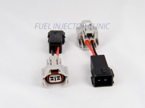 FIC Set of 4 Denso (female) to Honda OBD2 (male) injector plug adaptors - PADPDtoH4