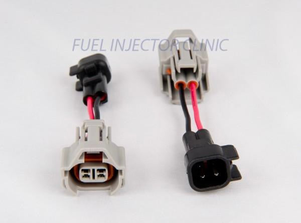 FIC Set of 4 Denso (female) to US Car/EV6 (male) injector plug adaptors - PADPDtoU4
