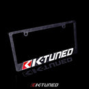K-Tuned License Plate Frame - White and Red Logo - KTD-LPF-302
