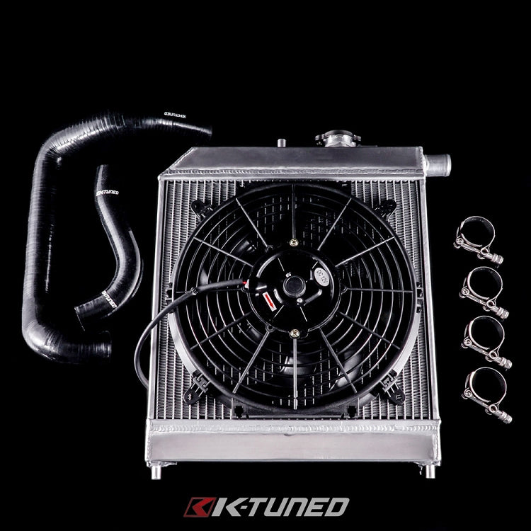 K-Tuned K-Swap Passenger Side Rad Kit (w/ fan, hoses & clamps) - KRP-C26-03
