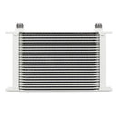 Mishimoto Universal 25-Row Oil Cooler, White - MMOC-25WT