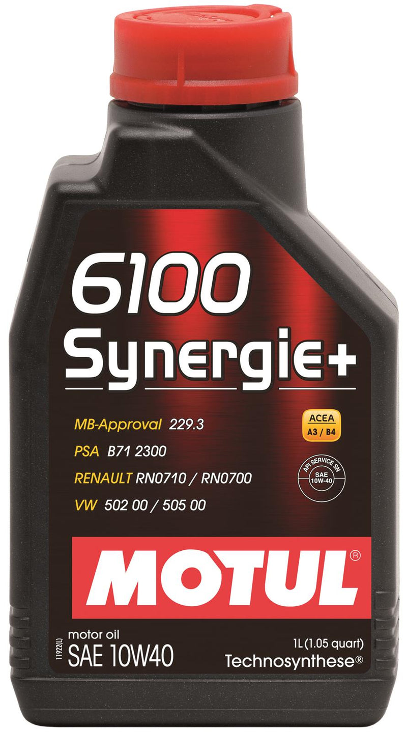 Motul 6100 SYNERGIE+ 10W40 Motor Oil - 1L (1.05 qt.) - 108646
