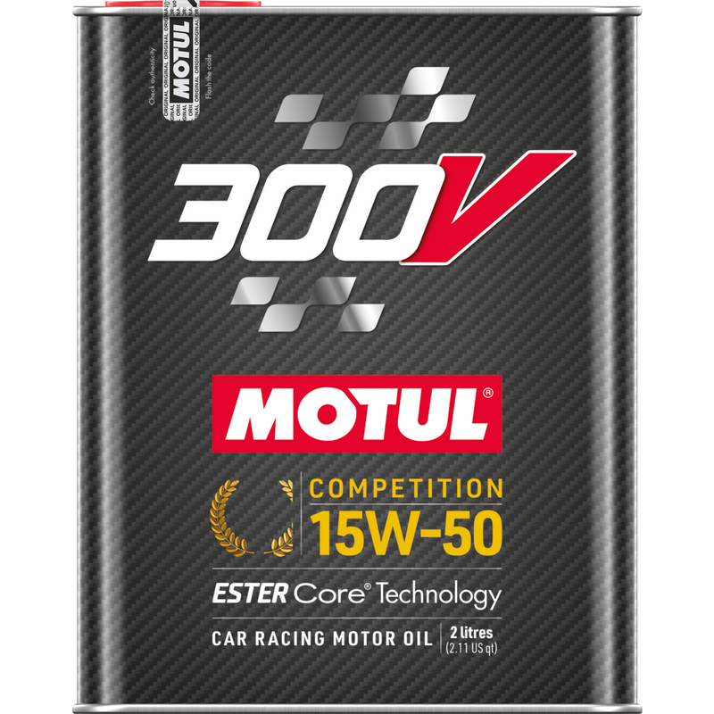 Motul 300V Competition 15W50 Synthetic Racing Motor Oil 2L (2.1qt) - 110860
