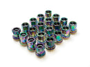 Project Kics Racing Composite R26 Open Lug Nut w/ Locks 16+4 - Chrome Neon