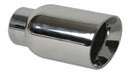 Vibrant 4.00" Outlet O.D. Round Stainless Steel Tip (Double Wall, Angle Cut), 2.50" Inlet I.D.  - 1342