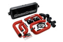 Grimmspeed Front Mount Intercooler Kit BLACK Coated [Inc. Red Piping] - Subaru 08-14 STI - 090253