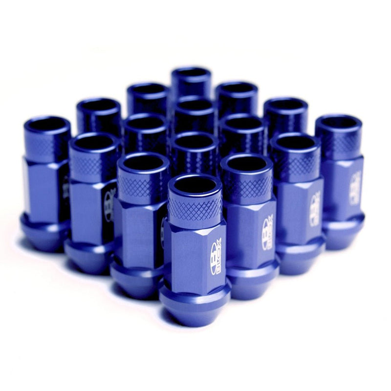 Blox Racing Street Series Forged Lug Nuts - Blue 12x1.25mm - Set of 20 (New Design) - BXAC-00107-SSBL