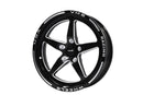 VMS Wheels Star 17x4.5 5x115 -25.4 Offset Black Milling Finish - VWST026