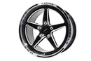 VMS Wheels Star 17x10 5x115 +30 Offset Polished Lip Black Milling Finish - VWST033