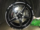 VMS Wheels Star 18x10.5 5x120 +52 Offset Black Milling Finish - VWST052