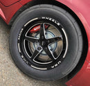 VMS Wheels Star 17x10 5x120 +44 Offset Polished Lip Black Milling Finish - VWST029