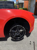 VMS Wheels Star 18x5 5x120 -25.4 Offset Polished Lip Black Milling Finish - VWST030