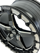 VMS Wheels Star 17x10 5x114.3 +54 Offset Black Milling Finish Beadlock - VWST080