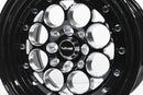 VMS Wheels Revolver 15x8 4x100/114.3 +20 Offset Black Milling Black Lip Chrome RivOffsets - VWRE002