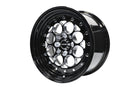 VMS Wheels Revolver 15x8 4x100/114.3 +20 Offset Black Milling Black Lip Chrome RivOffsets - VWRE002