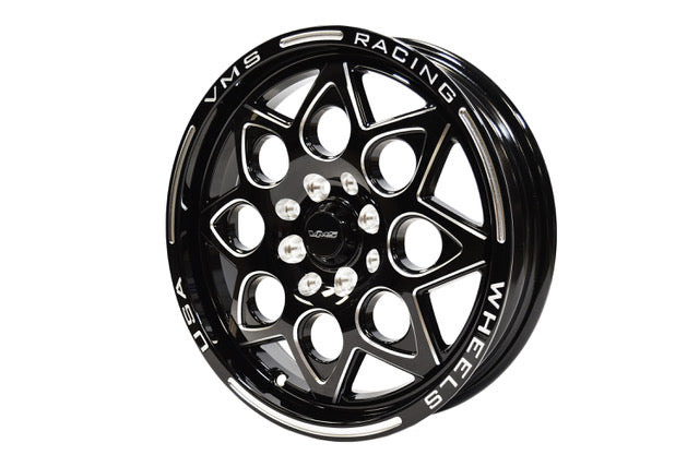 VMS Wheels Rocket 15x3.5 5x100/114.3 +10 Offset Black Milling - VWRT003
