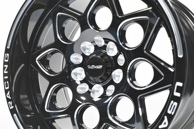 VMS Wheels Rocket 15x3.5 5x100/114.3 +10 Offset Black Milling - VWRT003
