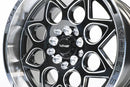VMS Wheels Rocket 15x8 4x100/114.3 +20 Offset Polished Lip Black Milling - VWRT006