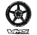 VMS Wheels Star 17x8 4x100/114.3 +35 Offset Black Milling Finish - VWST007