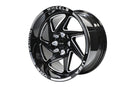VMS Wheels Typhoon 15x8 5x100/114.3 +20 Offset Black Milling - VWTY002