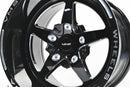 VMS Wheels Star 15x10 5x120.7 -25 Offset Black Milling Finish - VWST022