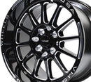 VMS Wheels Black Hawk 15x8 4x100/114.3 +20 Offset Black Milling - VWBH001