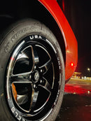 VMS Wheels Star 17x10 5x115 +30 Offset Polished Lip Black Milling Finish - VWST033